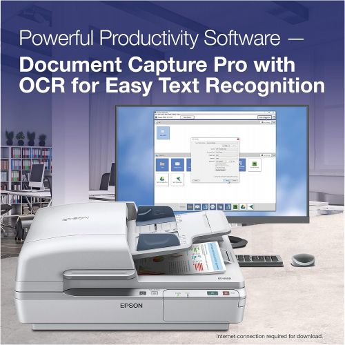 엡손 Epson WorkForce DS-6500 Sheet-Fed, Color Document & Image Scanner, 100 page Auto Document Feeder (ADF) & Duplex (B11B205221)