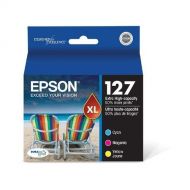 Epson T127520 OEM Ink - (127) Stylus NX530 625 Workforce 60 545 630 633 635 645 840 845 3520 7010 7510 Extra High Capacity Color Ink Combo Pack (Includes 1 Each of OEM# T127220 T12
