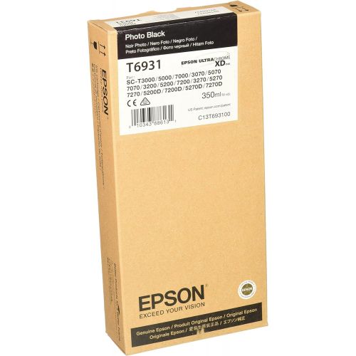 엡손 Epson Photo Black Ultra Chrome XD Ink Cartridge, 350 ml (T693100)