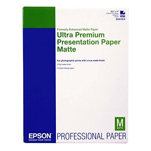 엡손 Epson Enhanced Matte Paper 8.5In x 11In 250 Sheets
