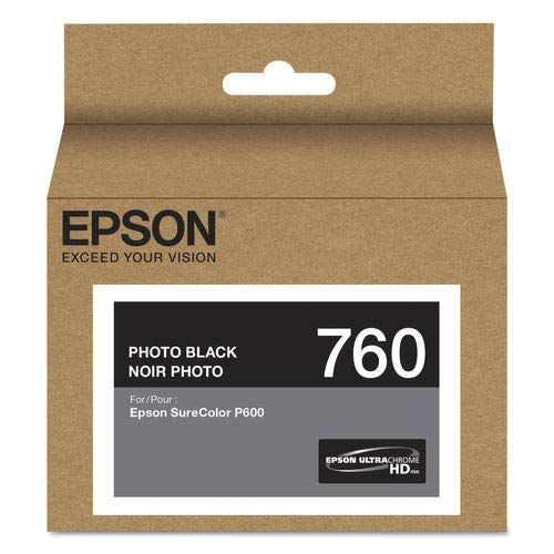엡손 Epson T760120 (760) UltraChrome HD Ink (Photo Black) in Retail Packaging