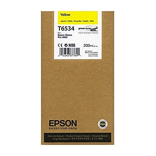 엡손 Epson UltraChrome HDR Ink Cartridge - 200ml Yellow (T653400)