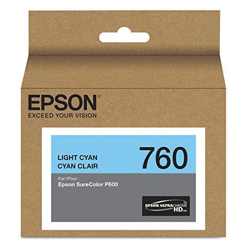 엡손 Epson T760520 (760) UltraChrome HD Ink (Light Cyan) in Retail Packing