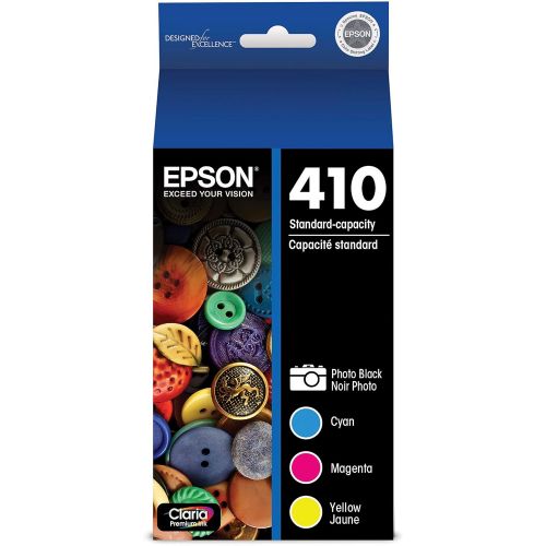 엡손 Epson T410520-S Claria Premium Multipack Ink,Photo Black and Color Combo Pack & 410 Ink Cartridge, Black