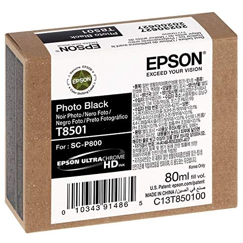 엡손 Epson T850100 T850 UltraChrome HD Photo Black -Ink