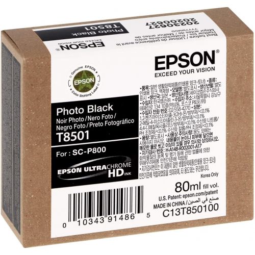 엡손 Epson T850100 T850 UltraChrome HD Photo Black -Ink