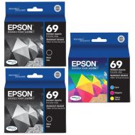 Genuine Epson 69 DURABrite Ultra Color (Black/Cyan/Magenta/Yellow) Ink Cartridge 5-Pack (Includes 2 T069120 and 1 each of T06922