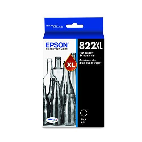 엡손 Epson T822 DURABrite Ultra Ink High Capacity Black Cartridge (T822XL120-S) for select Epson WorkForce Pro Printers