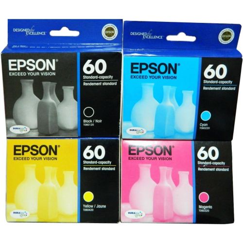 엡손 One-set of Genuine Epson 60 Ink Cartridges for Epson Cx3800 Cx3810 Cx4200 Cx4800 Cx5800f Cx7800 Stylus C68 Stylus C88 and Stylus