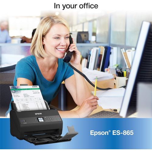 엡손 Epson Workforce ES-865 High Speed Color Duplex Document Scanner with Twain Driver (Renewed)