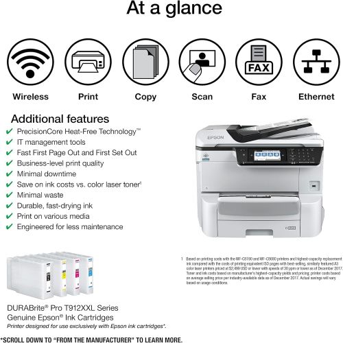 엡손 Epson Workforce Pro WF-C8690 A3 Multifunction Color Printer