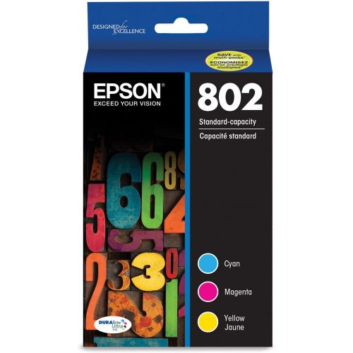 엡손 Epson T802520 DURABrite Ultra Color Combo Pack Standard Capacity Cartridge Ink & T802XL120 DURABrite Ultra Black High Capacity Cartridge Ink