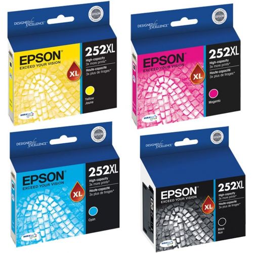 엡손 Epson T252XL120, T252XL220, T252XL320, T252XL420 High Yield Ink Cartridge Set - Epson WorkForce WF-7610