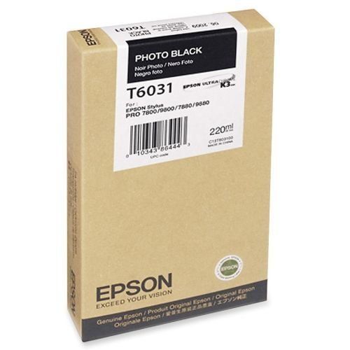 엡손 Epson T603100 Photo Black UltraChrome K3 OEM Genuine Inkjet/Ink Cartridge