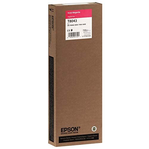 엡손 Epson UltraChrome HD Vivid Magenta 700mL Ink Cartridge for SureColor SC P6000/8000/7000/9000 Series Printers
