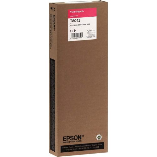 엡손 Epson UltraChrome HD Vivid Magenta 700mL Ink Cartridge for SureColor SC P6000/8000/7000/9000 Series Printers