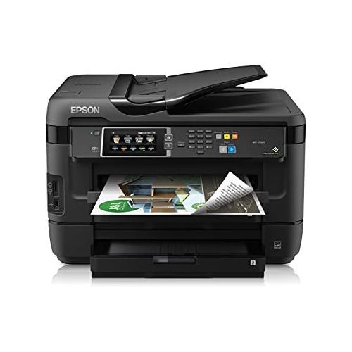 엡손 Epson WorkForce WF-7620 Wireless Color All-in-One Inkjet Printer with Scanner, Copier, Fax, PrecisionCore Print Head, DURABrite Ultra Ink, Wide-Format, Photo Quality and Mobile Pri