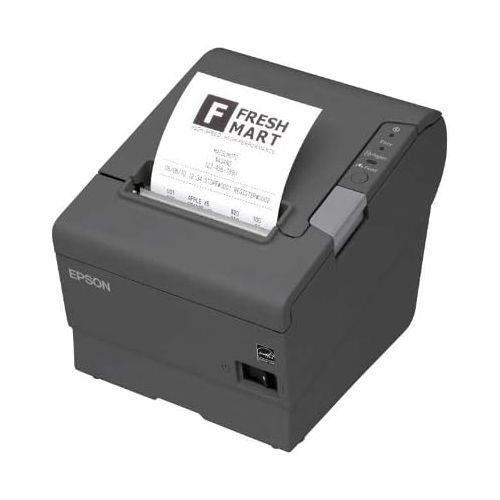 엡손 Epson TM-T88V Thermal Receipt Printer, USB and Serial Interfaces, Auto-cutter. Includes Power Supply. Color: Dark gray. (Interface Cables Not Included) (1