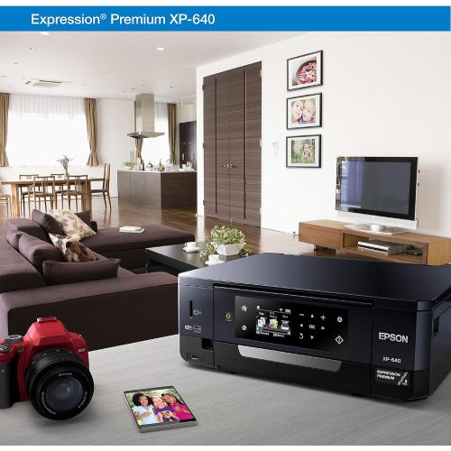 엡손 Epson XP-640 Wireless Color Photo Printer 2.7, Amazon Dash Replenishment Ready