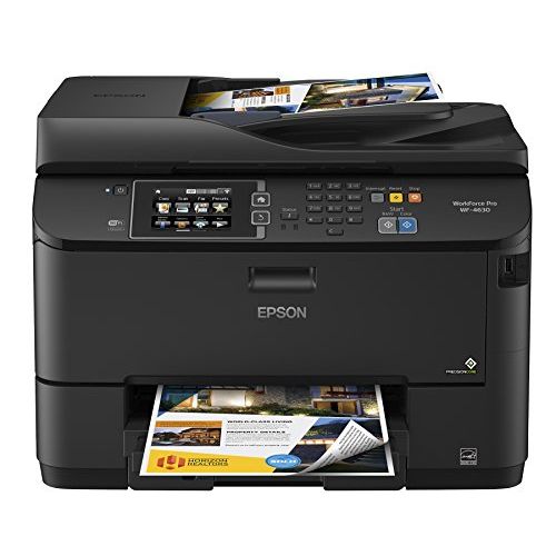 엡손 Epson Workforce Pro WF-4630 Wireless Color All-in-One Inkjet Printer with Scanner and Copier, Amazon Dash Replenishment Ready