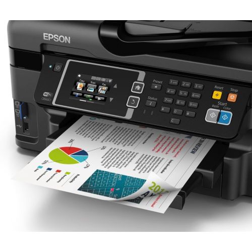 엡손 Epson WorkForce WF-3620 WiFi Direct All-in-One Color Inkjet Printer, Copier, Scanner, Amazon Dash Replenishment Ready