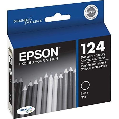 엡손 Epson T124120-S DURABrite Ultra Black Moderate Capacity Cartridge Ink