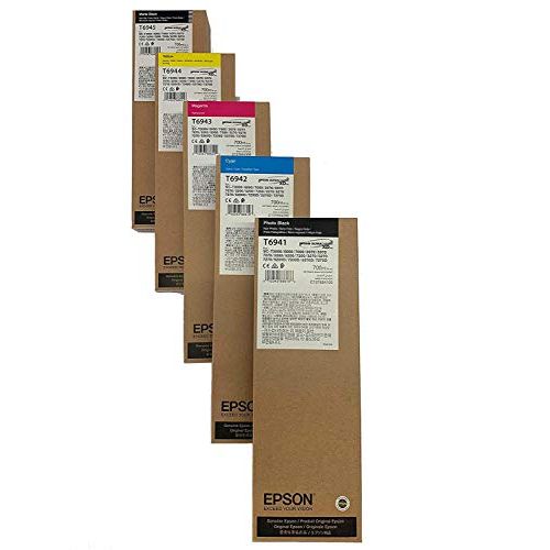 엡손 Epson T694 Ultrachrome 5-Color Ink Cartridge Set for SureColor T-Series Printers