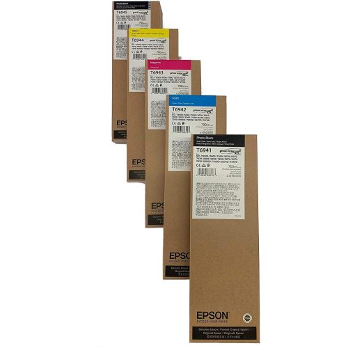 엡손 Epson T694 Ultrachrome 5-Color Ink Cartridge Set for SureColor T-Series Printers