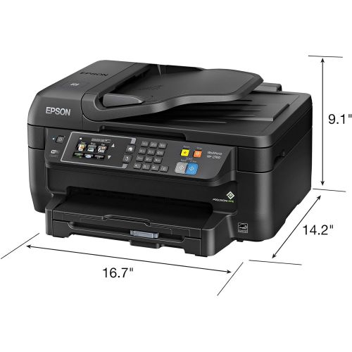 엡손 Epson WF-2760 All-in-One Wireless Color Printer with Scanner, Copier, Fax, Ethernet, Wi-Fi Direct & NFC, Amazon Dash Replenishment Ready