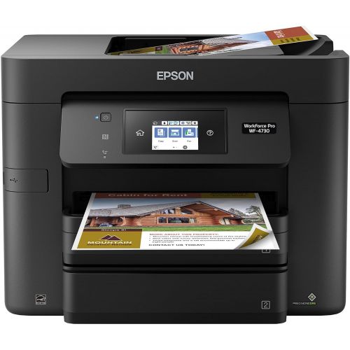 엡손 Epson WorkForce Pro WF-4730 Wireless All-in-One Color Inkjet Printer, Copier, Scanner with Wi-Fi Direct, Amazon Dash Replenishment Ready