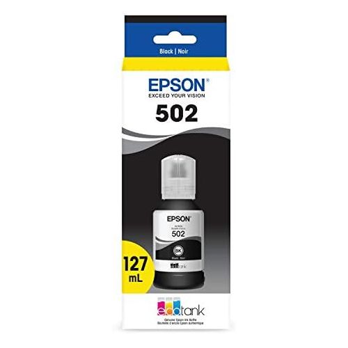 엡손 Epson T502 EcoTank Ink Ultra-high Capacity Bottle Black (T502120-S) for select Epson EcoTank Printers