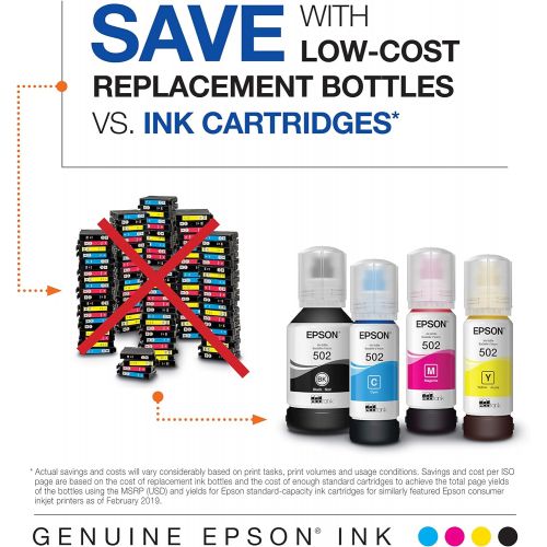 엡손 Epson T502 EcoTank Ink Ultra-high Capacity Bottle Black (T502120-S) for select Epson EcoTank Printers