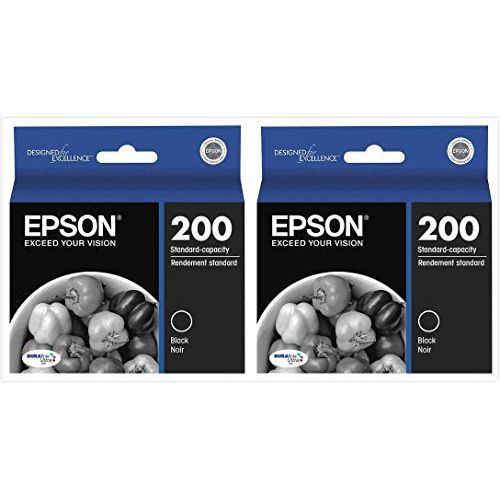 엡손 Epson Genuine 200 (T200120) DURABrite Ultra Black Ink Cartridge 2-Pack