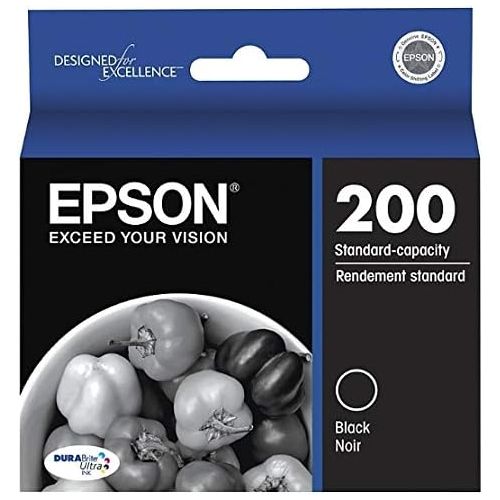 엡손 Epson Genuine 200 (T200120) DURABrite Ultra Black Ink Cartridge 2-Pack