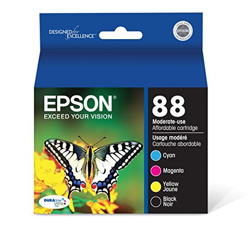 엡손 Epson T088 DURABrite Ultra Ink Standard Capacity Black & Color Cartridge Combo Pack (T088120-BCS) for select Epson Stylus Printers