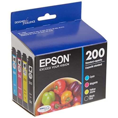 엡손 Epson T200 DURABrite Ultra Ink Standard Capacity Black & Color Cartridge Combo Pack (T200120-BCS) for select Epson Expression and WorkForce Printers