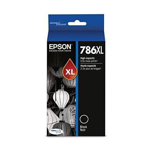 엡손 Epson T786 DURABrite Ultra Ink High Capacity Black Cartridge (T786XL120-S) for Select Epson Workforce Printers