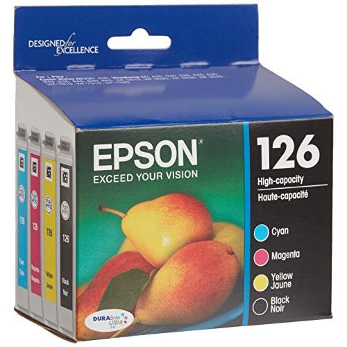 엡손 Epson T126120-BCS DURABrite Ultra Black and Color Combo Pack High Capacity -Cartridge -Ink