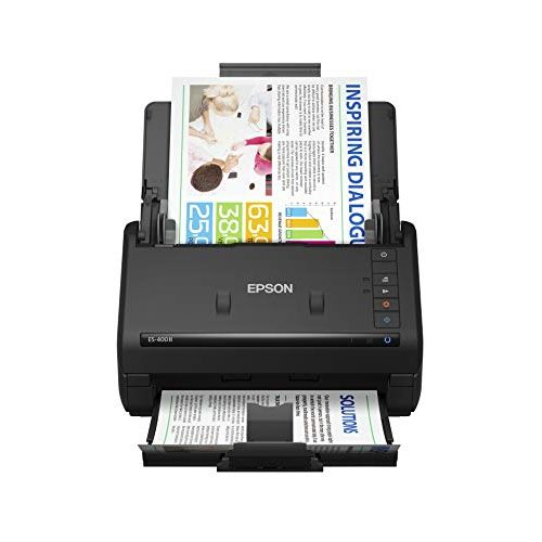 엡손 Epson Workforce ES-400 II Color Duplex Desktop Document Scanner for PC and Mac, with Auto Document Feeder (ADF) and Image Adjustment Tools