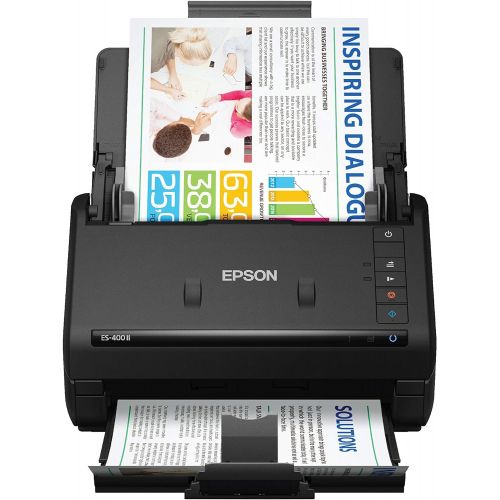 엡손 Epson Workforce ES-400 II Color Duplex Desktop Document Scanner for PC and Mac, with Auto Document Feeder (ADF) and Image Adjustment Tools