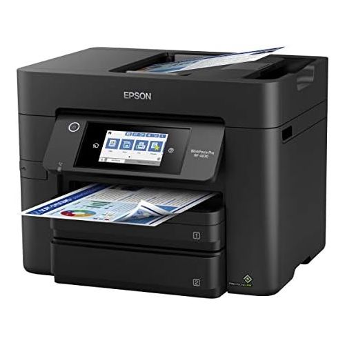 엡손 Epson Workforce Pro WF-4830 Wireless All-in-One Printer with Auto 2-Sided Print, Copy, Scan and Fax, 50-Page ADF, 500-sheet Paper Capacity, and 4.3 Color Touchscreen, Works with Al