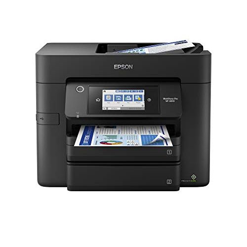 엡손 Epson Workforce Pro WF-4830 Wireless All-in-One Printer with Auto 2-Sided Print, Copy, Scan and Fax, 50-Page ADF, 500-sheet Paper Capacity, and 4.3 Color Touchscreen, Works with Al