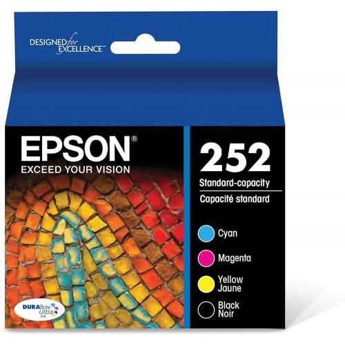 엡손 Epson T252 DURABrite Ultra Ink Standard Capacity Black & Color Cartridge Combo Pack (T252120-BCS) for select Epson WorkForce Printers