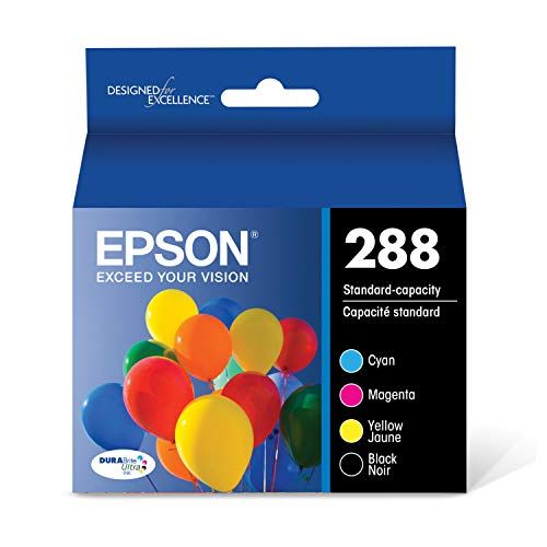 엡손 Epson T288 DURABrite Ultra -Ink Standard Capacity Black & Color -Cartridge Combo Pack (T288120-BCS) for select Epson Expression Printers, Black and Color Combo Pack