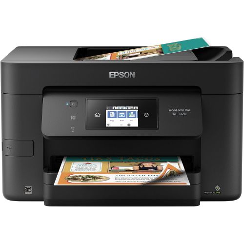 엡손 Epson WorkForce Pro WF-3720 Wireless All-in-One Color Inkjet Printer, Copier, Scanner with Wi-Fi Direct, Amazon Dash Replenishment Ready