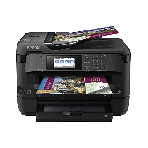 엡손 Epson WorkForce WF-7720 Wireless Wide-format Color Inkjet Printer with Copy, Scan, Fax, Wi-Fi Direct and Ethernet, Amazon Dash Replenishment Ready