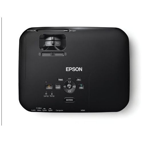 엡손 Epson EX7210 Projector (Portable WXGA 720p Widescreen 3LCD, 2800 lumens color brightness, 2800 lumens white brightness, HDMI, rapid setup)
