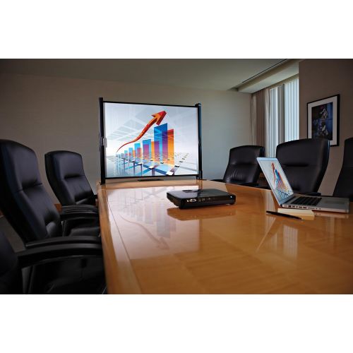 엡손 Epson ES1000 Ultra Portable Tabletop Projection Screen (V12H002S4Y),Black Case