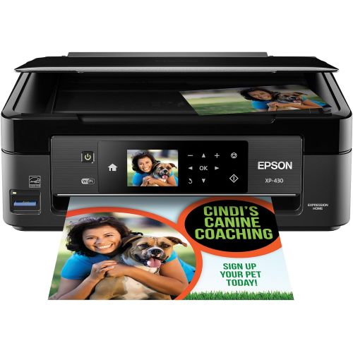 엡손 [아마존베스트]Epson Expression Home XP-430 Wireless Color Photo Printer with Scanner and Copier, Amazon Dash Replenishment Ready