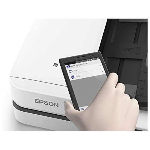 엡손 [아마존베스트]Epson WorkForce DS-1660W DIN A4 Document Scanner (600dpi, USB 3.0, Duplex Scan, Three-Pass, WLAN, NFC)